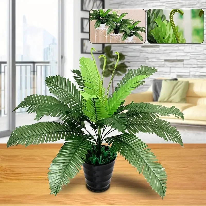 Fiddle Leaf Fig - 1pc,Artificial Plant, 18 Head Of Lron