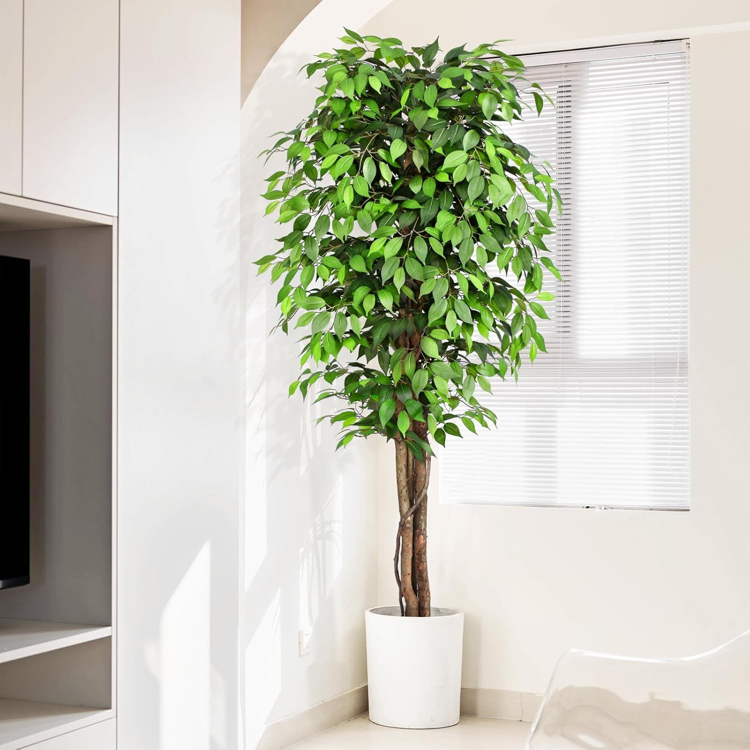 Lifelike Artificial Ficus Tree - Fiddle Leaf Fig review and price