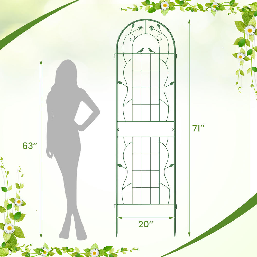 4 Pack 71 X 20 Inches Metal Ga - Plants X review and price