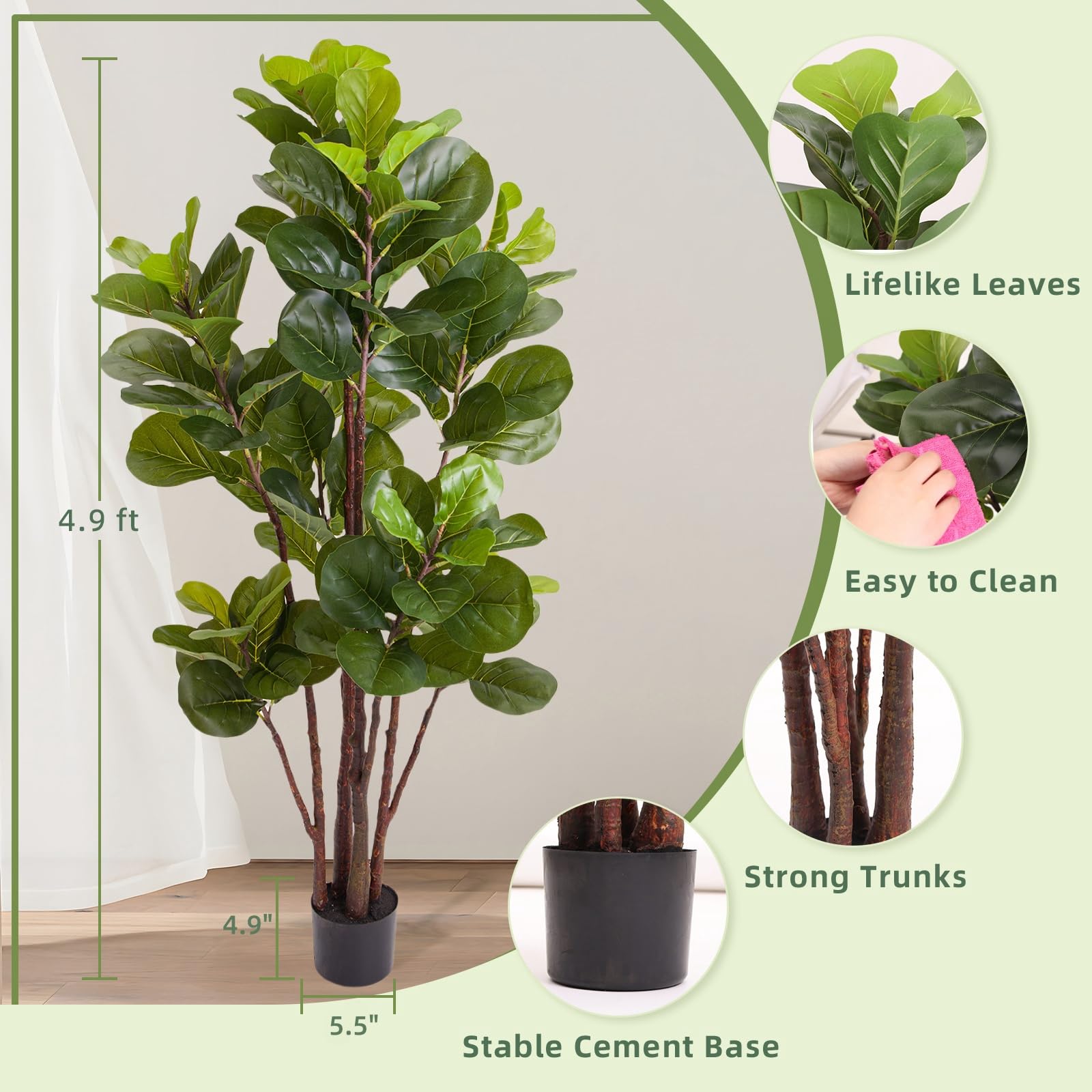 Fiddle Leaf Fig Tree Artificia - Fiddle Leaf Fig review and price
