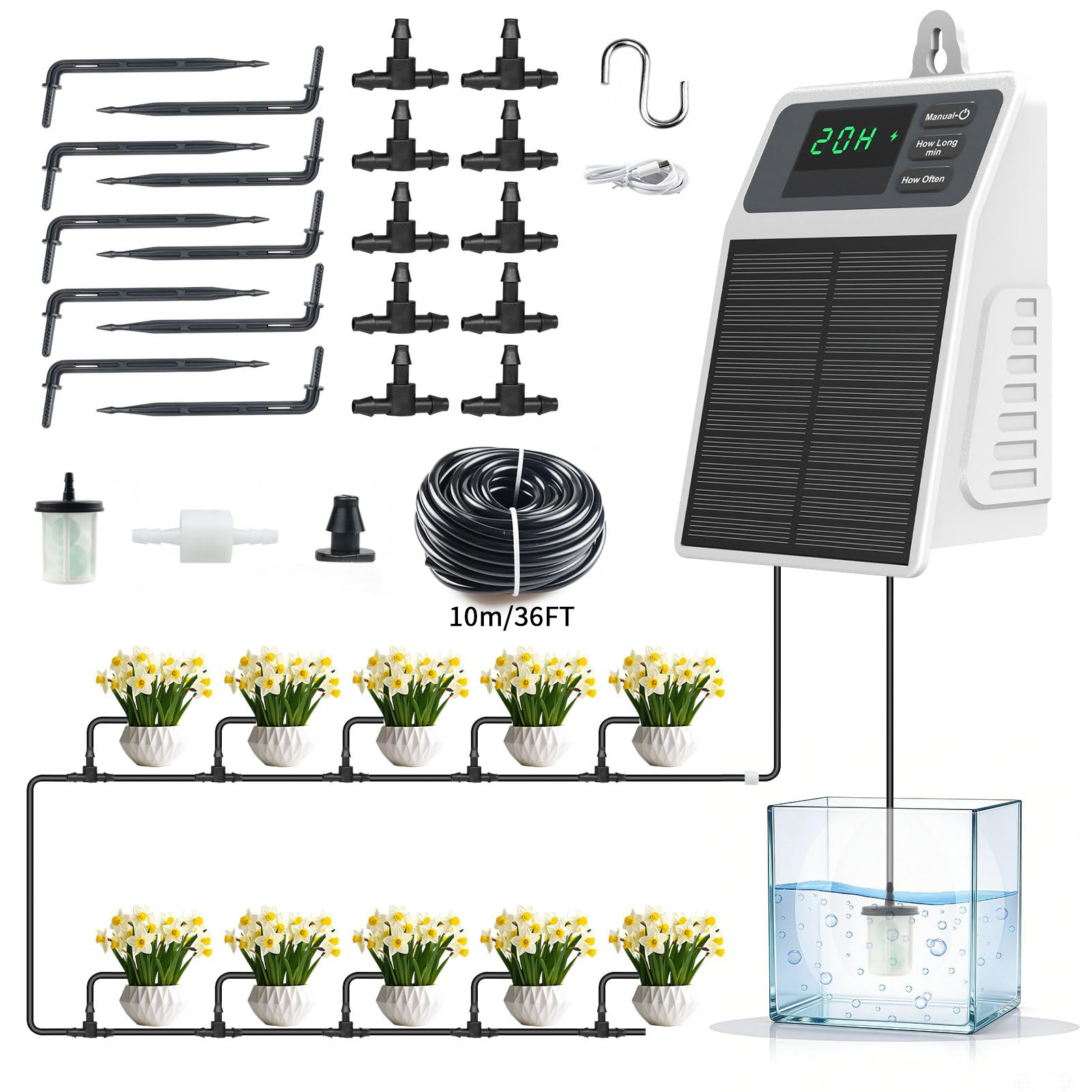 Upgraded Solar Drip Irrigation - Plant Parent Kit review and price