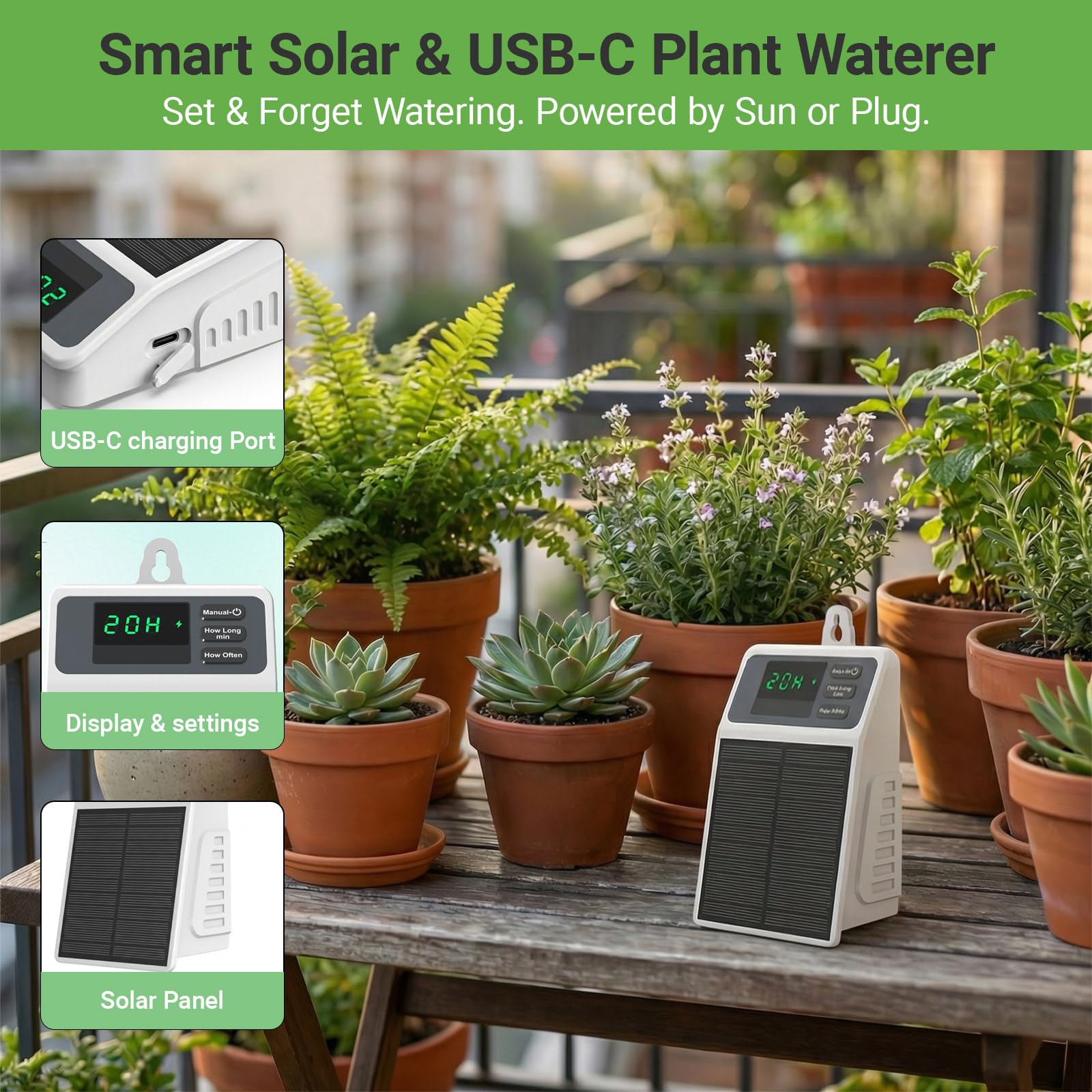 Upgraded Solar Drip Irrigation - Plant Parent Kit review and price