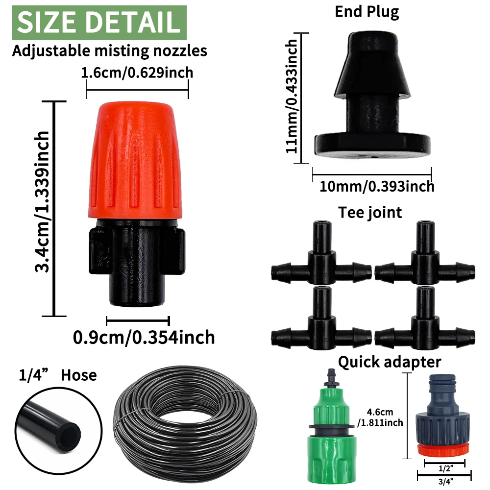 Fog Nozzles Irrigation Kit 5M- - Plant Parent Kit review and price