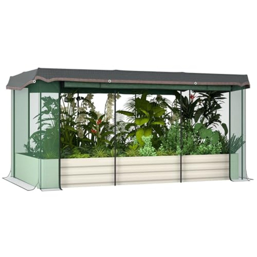 7.3 x 3.4 x 1 ft Galvanized Ra - Plants X review and price